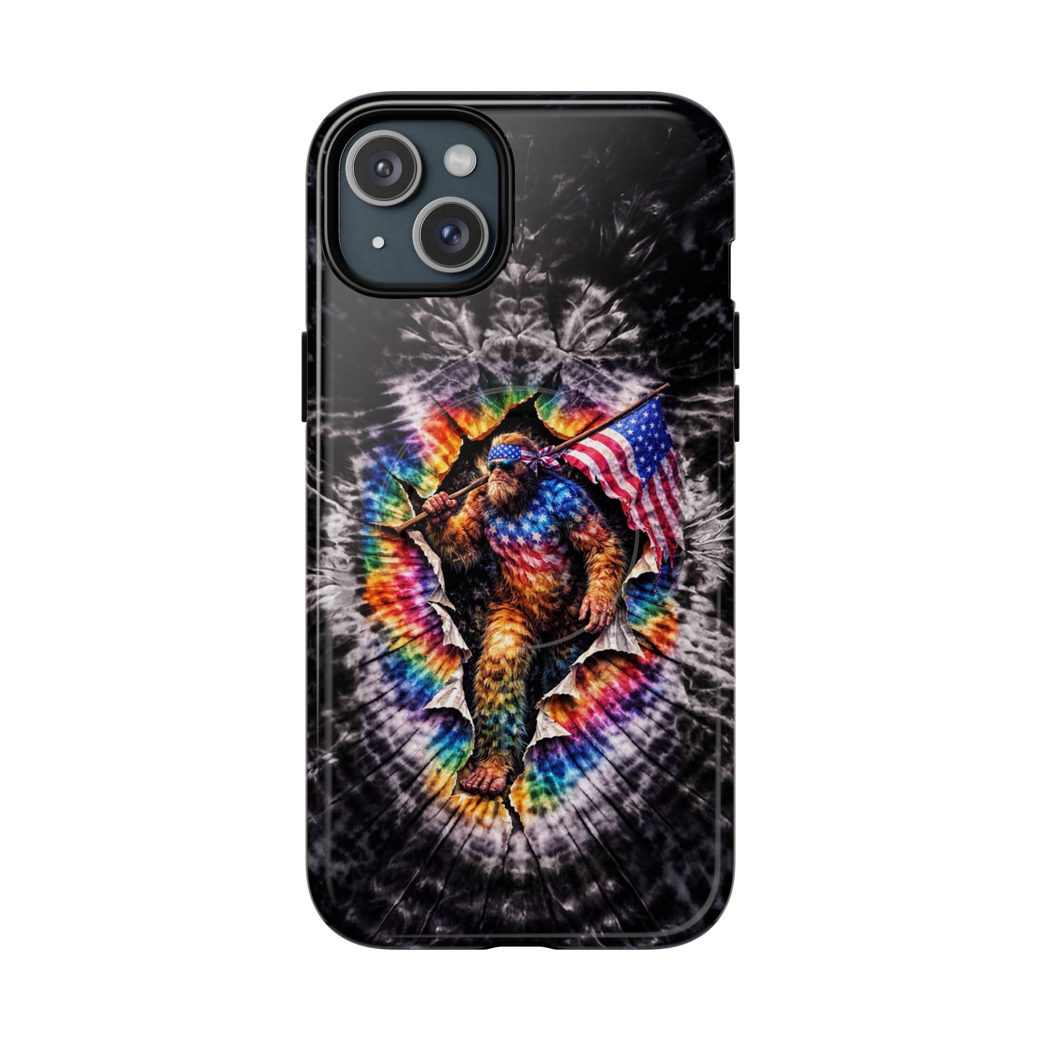 BIGFOOT WITH FLAG SWIRL MAGNETIC  PHONE CASE  - TLTW1905264