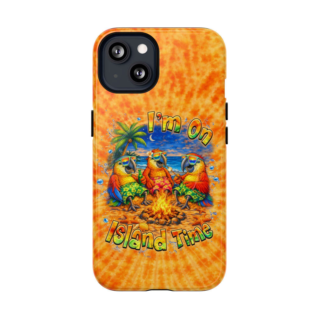 I'M ON ISLAND TIME PARROT SWIRL MAGNETIC  PHONE CASE  - TLHN1405264