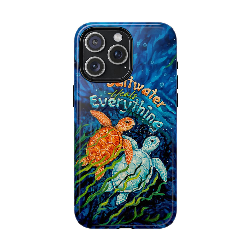 SALTWATER HEALS EVERYTHING TURTLE MAGNETIC PHONE CASE  - TLTW2005264