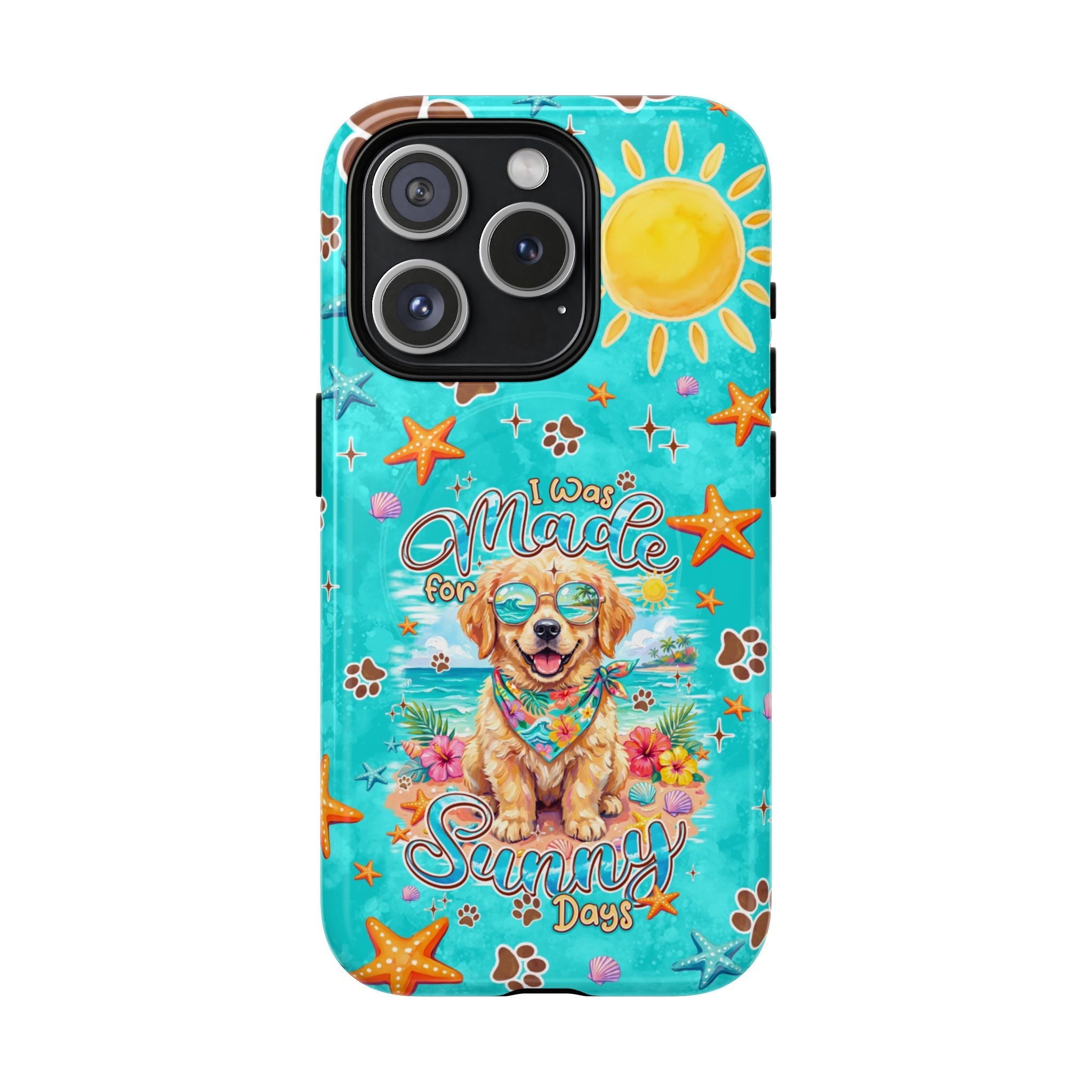 I WAS MADE FOR SUNNY DAYS GOLDEN RETRIEVER DOG MAGNETIC PHONE CASE - TYPQ0206261