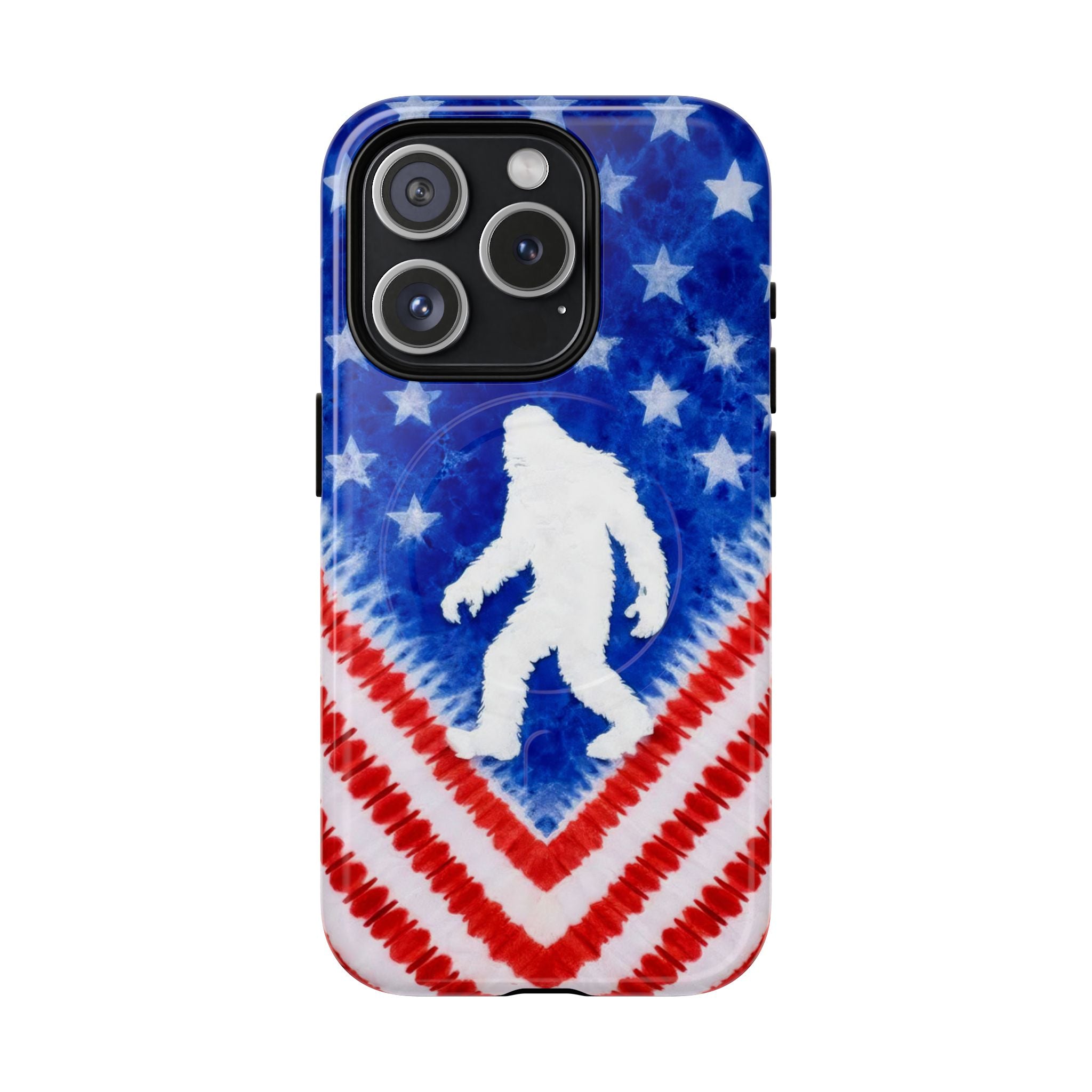 BIGFOOT FLAG RED WHITE & BLUE SWIRL MAGNETIC PHONE CASE  - TLTW2105265