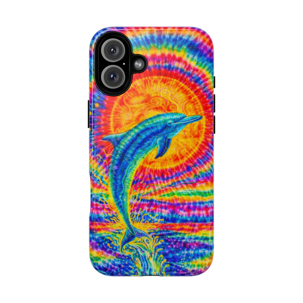 DOLPHIN SUN COLORFUL SWIRL MAGNETIC  PHONE CASE  - TLTW2205261