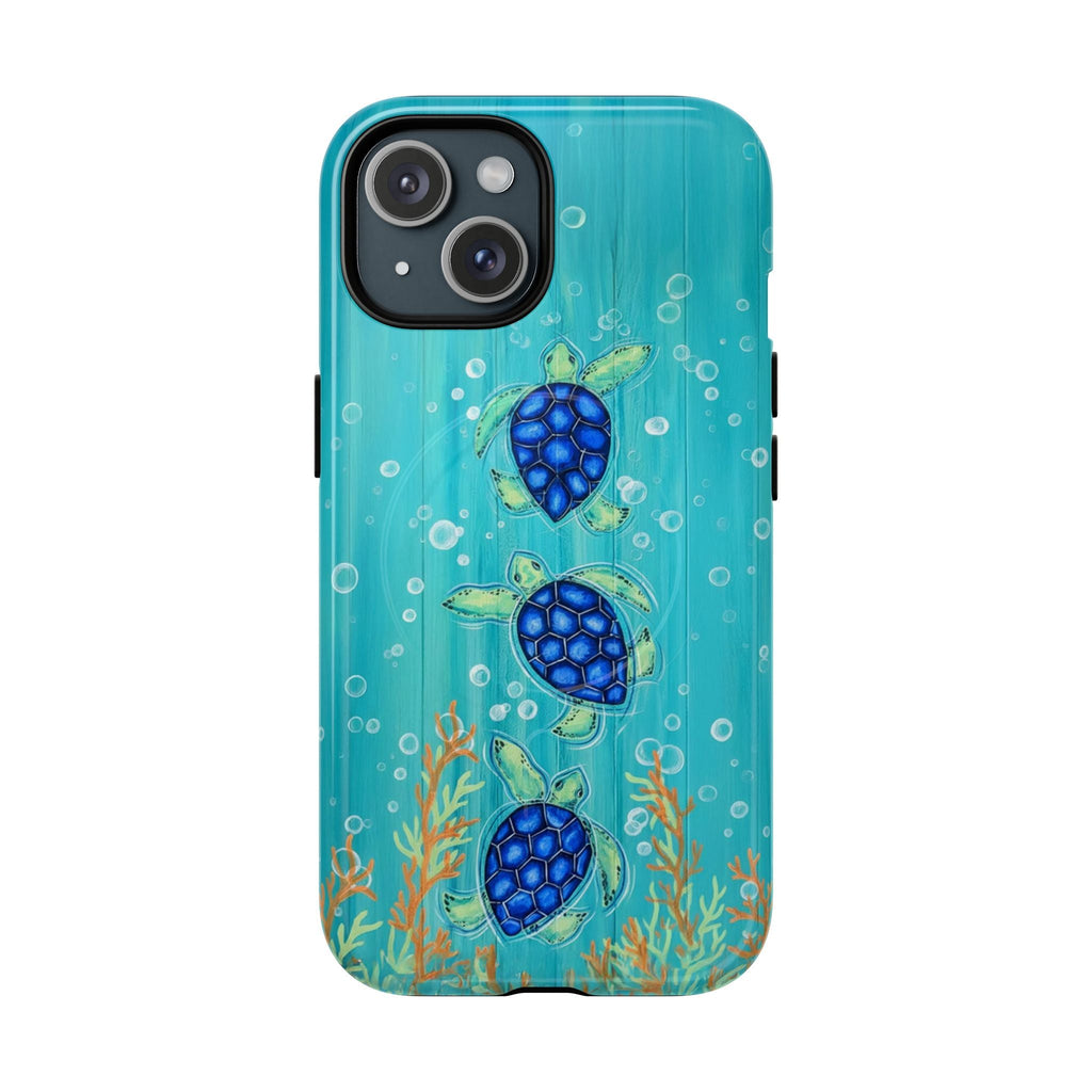 THREE SEA TURTLE MAGNETIC PHONE CASE  - TLTW2804264