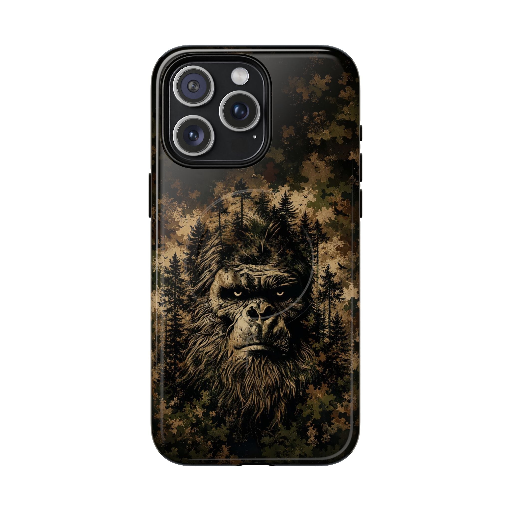 BIGFOOT IN THE FOREST CAMOUFLAGE MAGNETIC PHONE CASE  - TLNT2105264