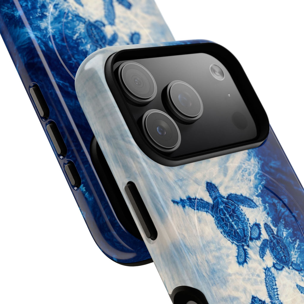 SEA TURTLE FAMILY WAVES MAGNETIC PHONE CASE  - TLTW1704264