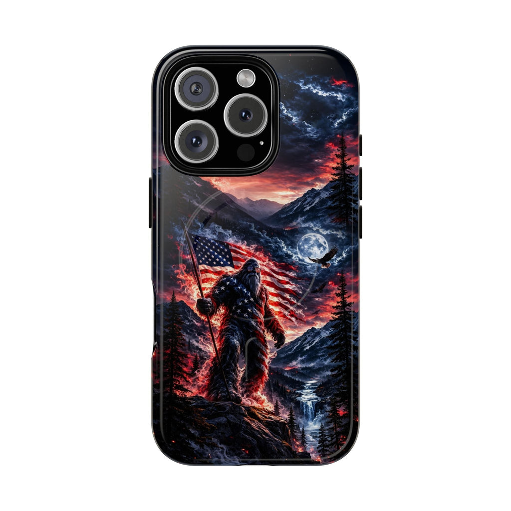 BIGFOOT WITH FLAG MAGNETIC  PHONE CASE - TLHG0405266