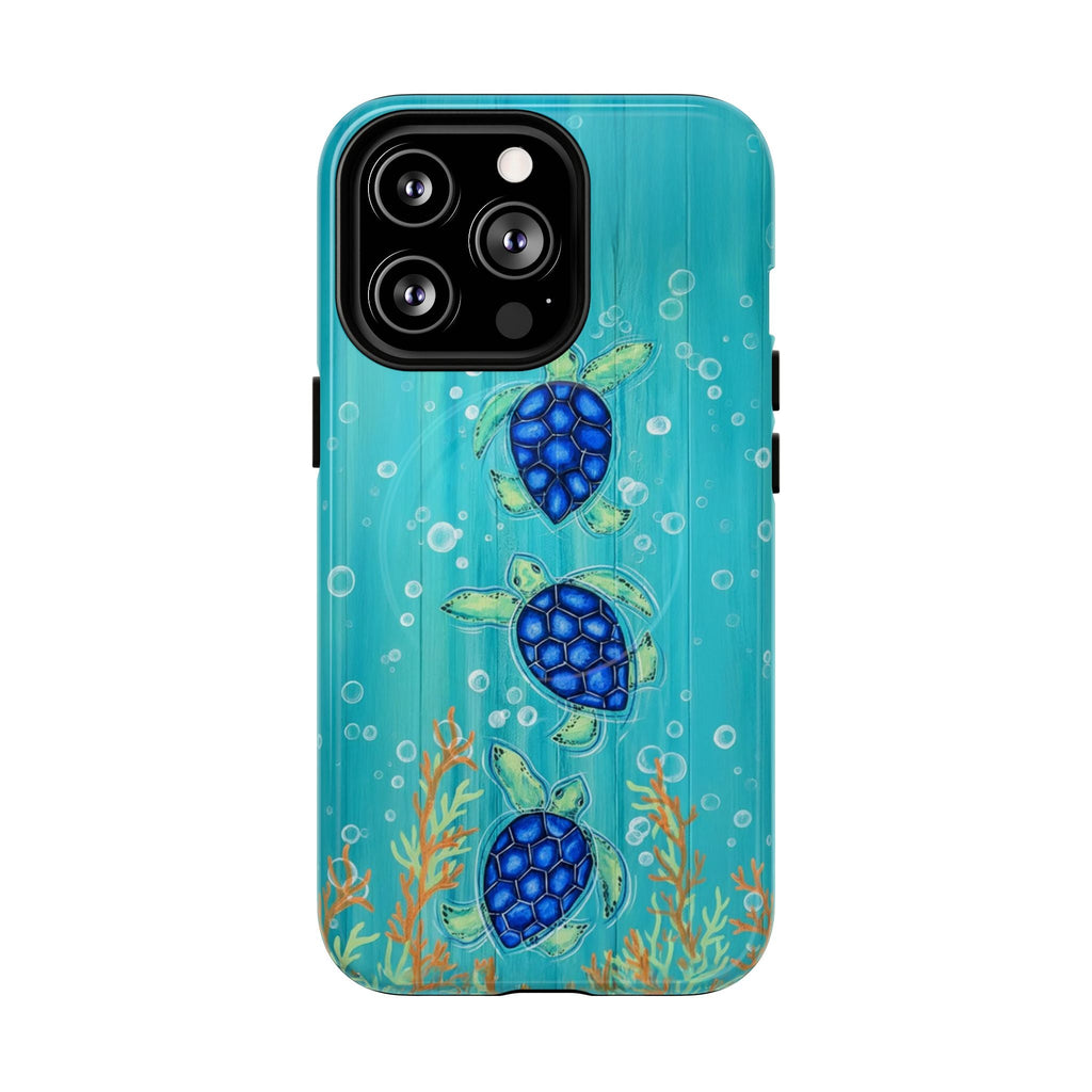 THREE SEA TURTLE MAGNETIC PHONE CASE  - TLTW2804264