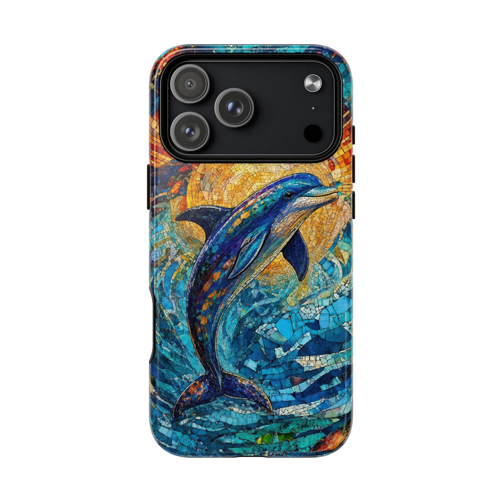 DOLPHIN STAINED GLASS MAGNETIC PHONE CASE  - TLTW1305265