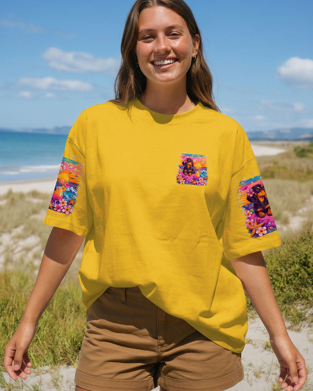 LOST IN THE WAVES DACHSHUND DOG ALL OVER PRINT - TLTW22805264