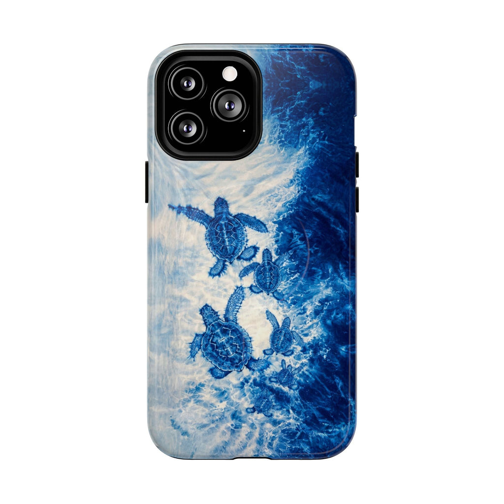 SEA TURTLE FAMILY WAVES MAGNETIC PHONE CASE  - TLTW1704264