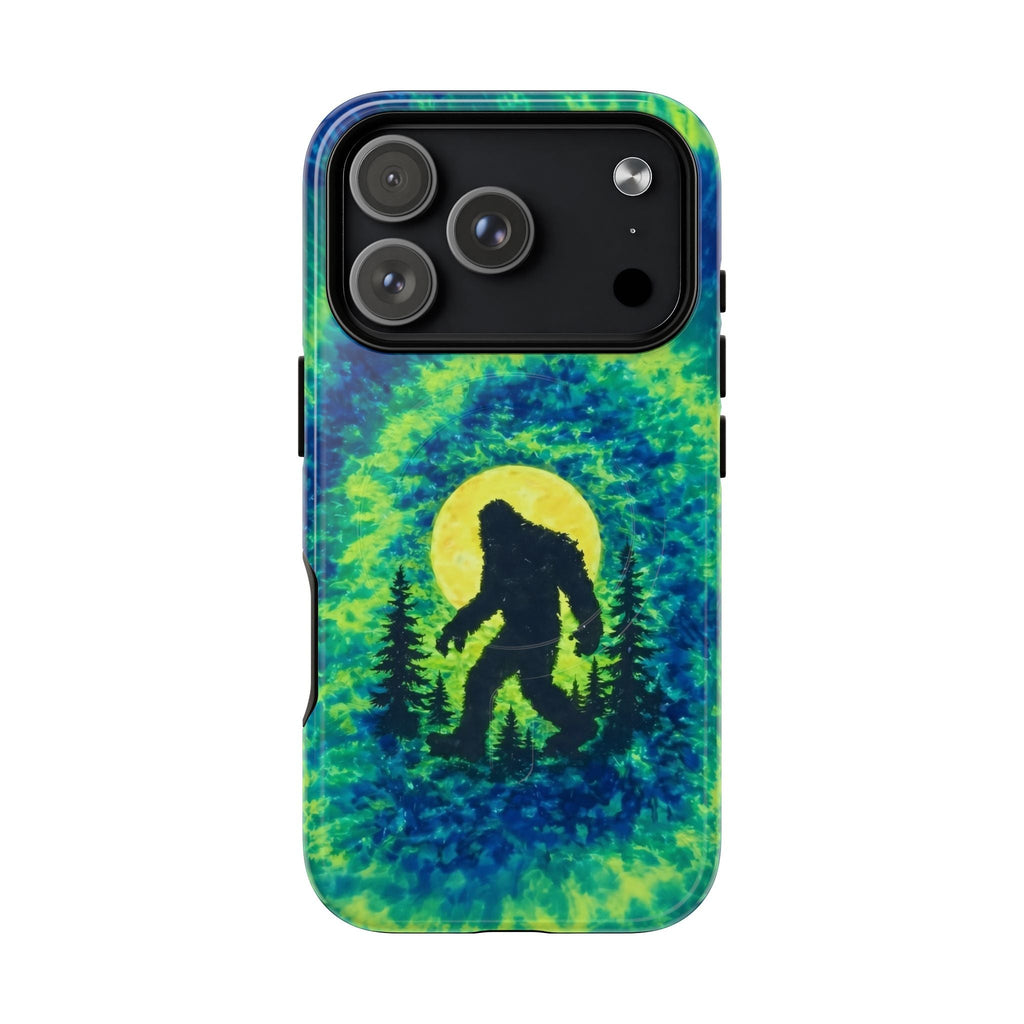 BIGFOOT IN THE FOREST GREEN BLUE SWIRL MAGNETIC PHONE CASE  - TLNO0505262