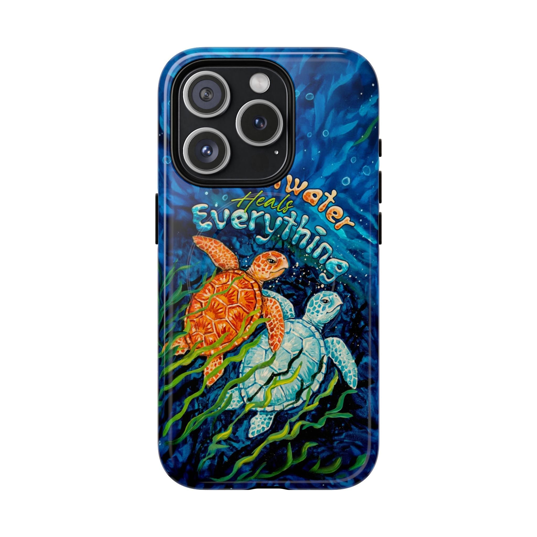 SALTWATER HEALS EVERYTHING TURTLE MAGNETIC PHONE CASE  - TLTW2005264
