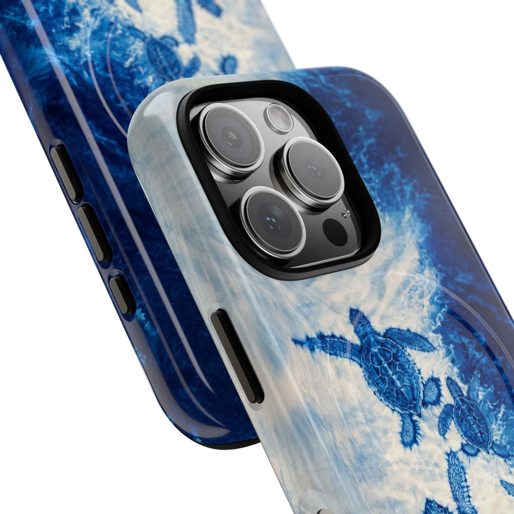 SEA TURTLE FAMILY WAVES MAGNETIC PHONE CASE  - TLTW1704264