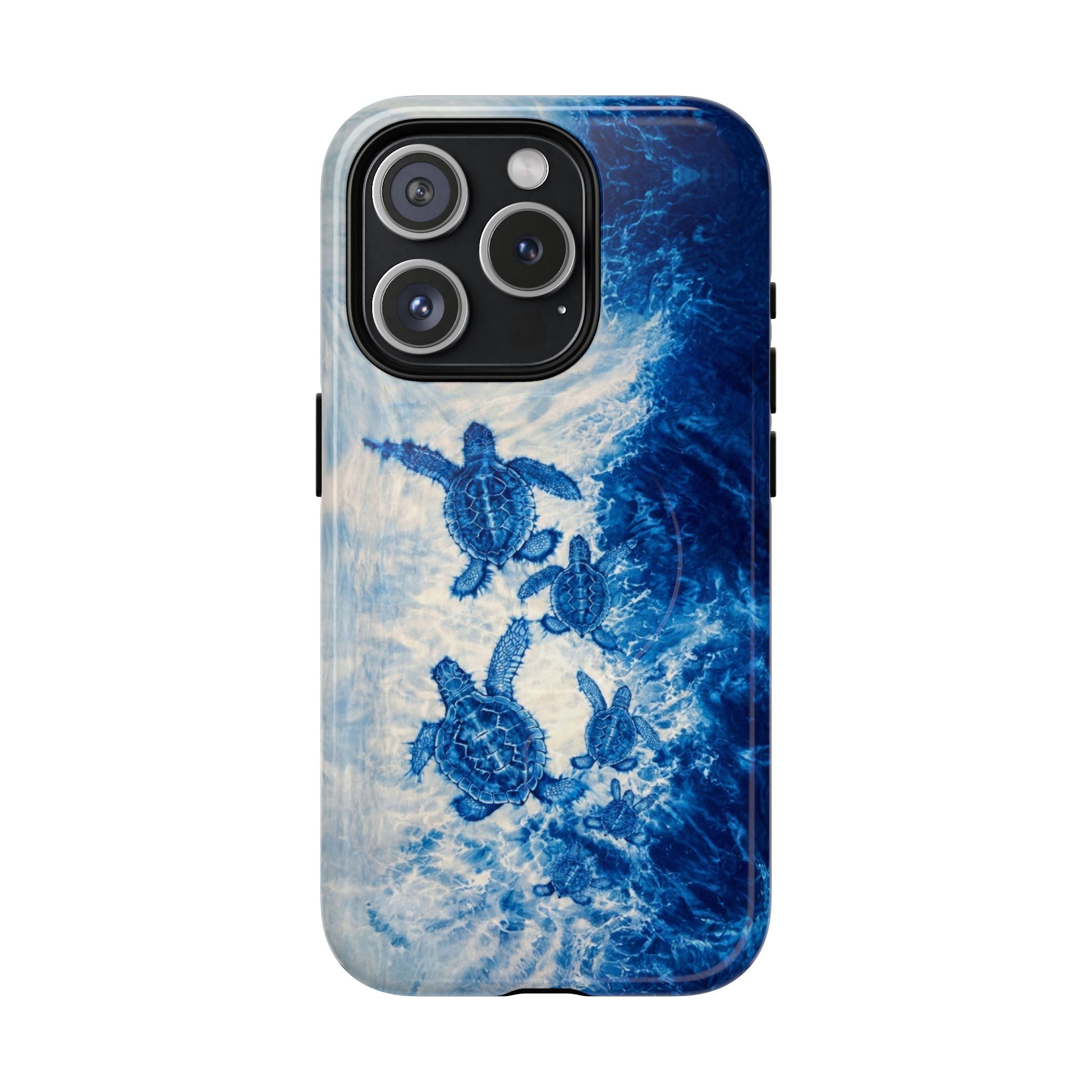 SEA TURTLE FAMILY WAVES MAGNETIC PHONE CASE  - TLTW1704264