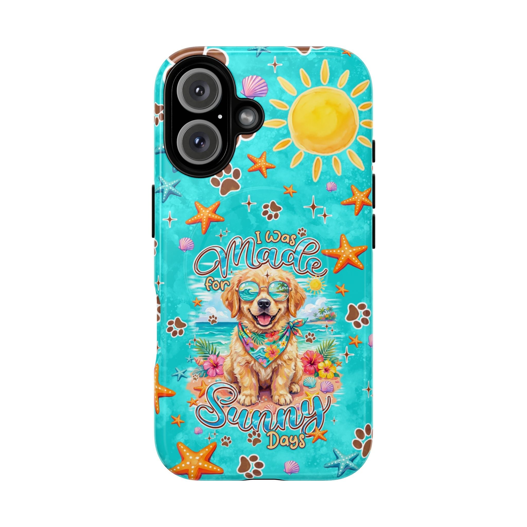I WAS MADE FOR SUNNY DAYS GOLDEN RETRIEVER DOG MAGNETIC PHONE CASE - TYPQ0206261