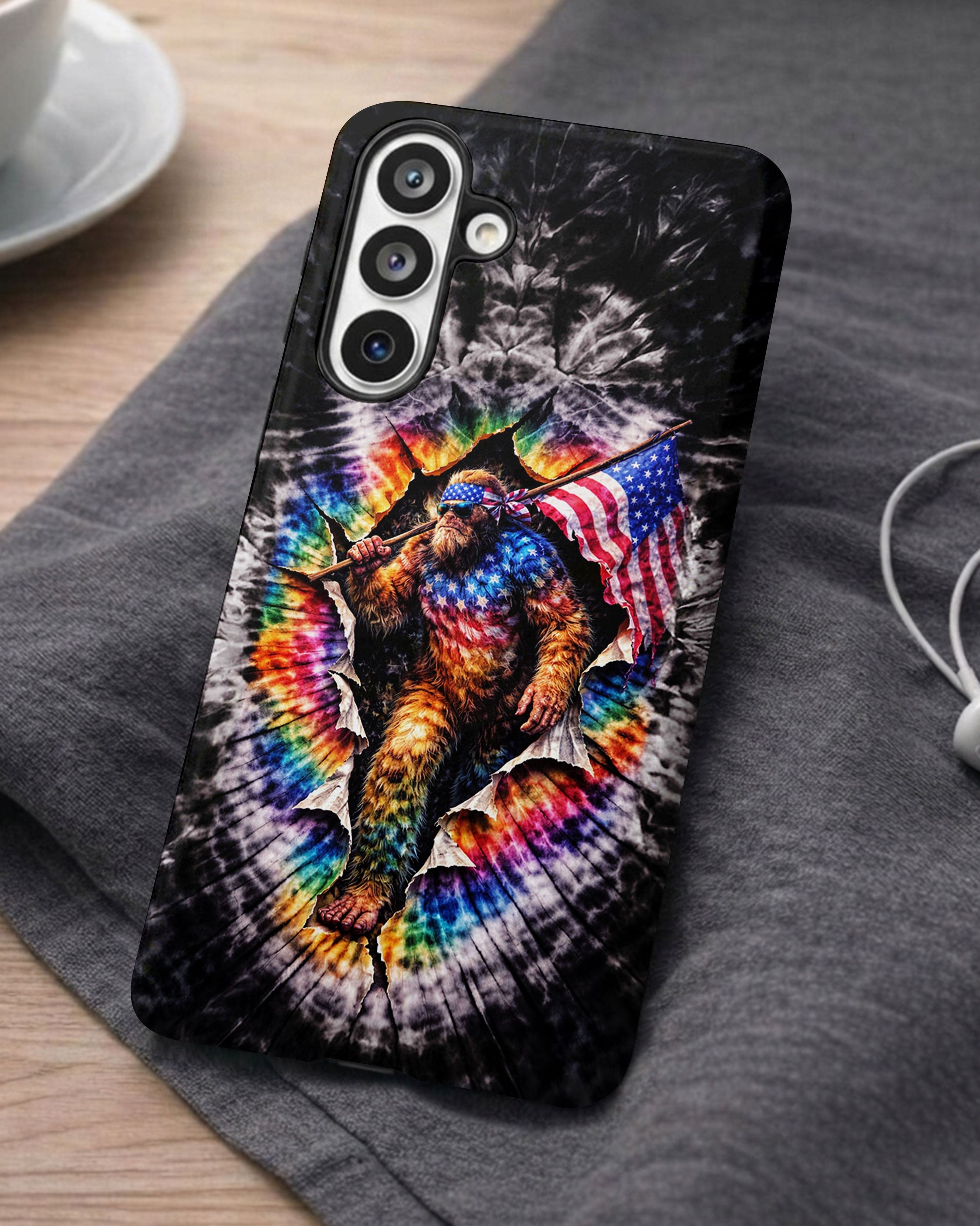 BIGFOOT WITH FLAG SWIRL  PHONE CASE  - TLTW1905264