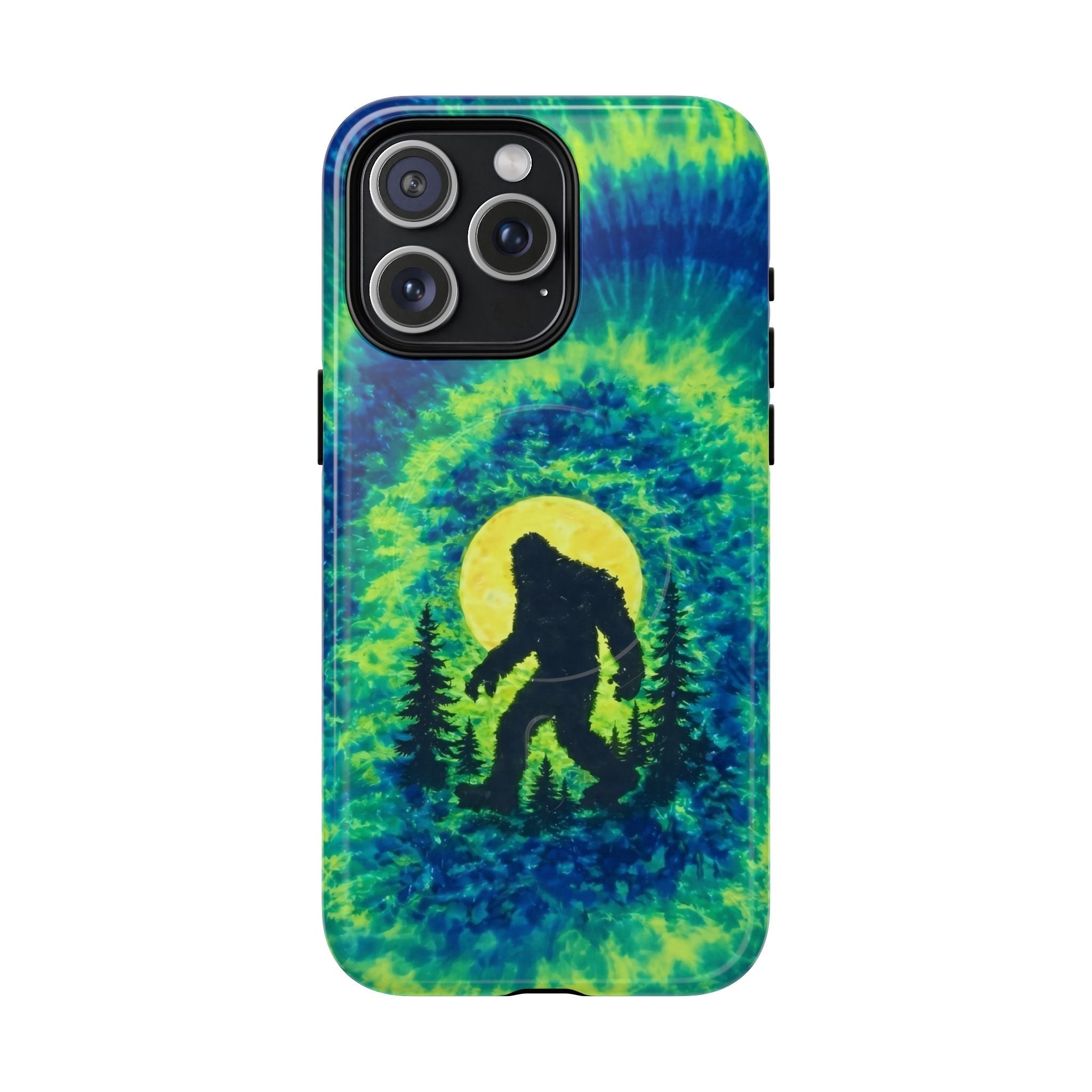 BIGFOOT IN THE FOREST GREEN BLUE SWIRL MAGNETIC PHONE CASE  - TLNO0505262
