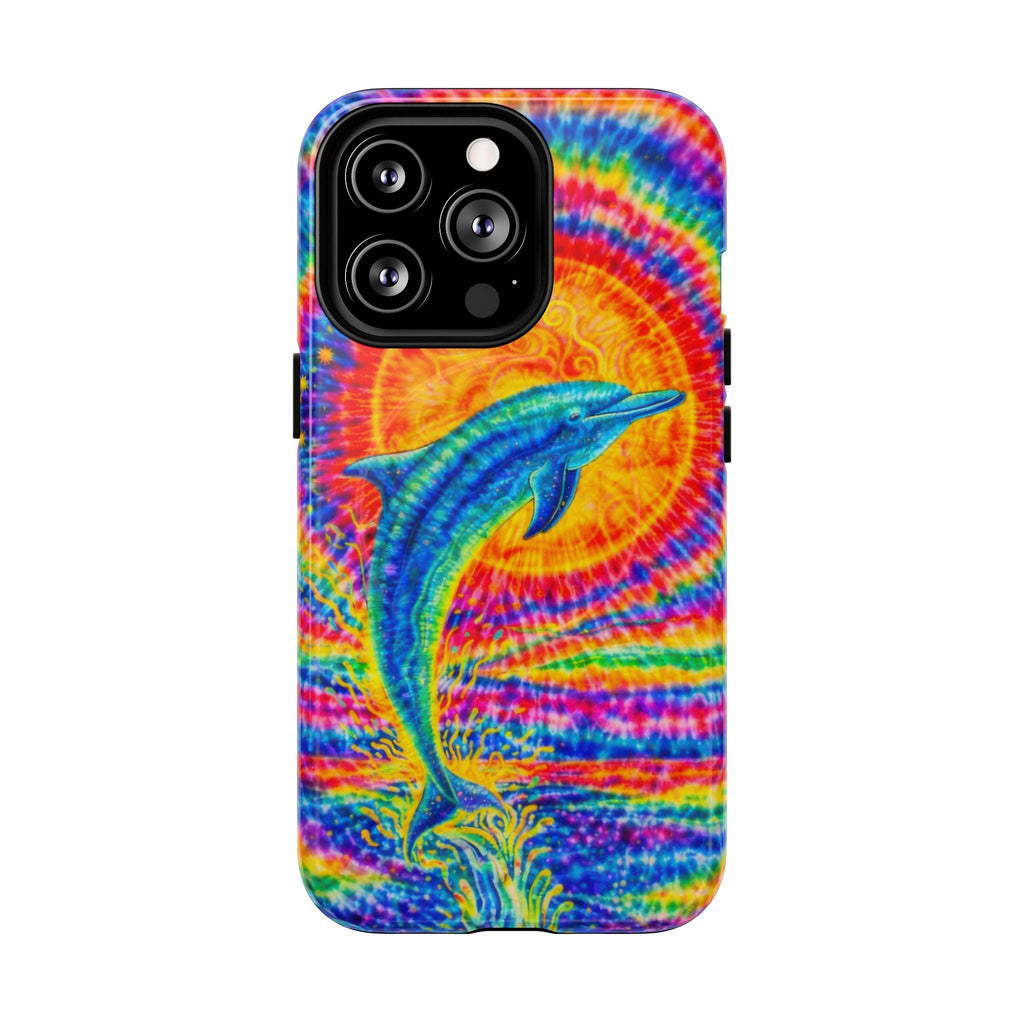 DOLPHIN SUN COLORFUL SWIRL MAGNETIC  PHONE CASE  - TLTW2205261
