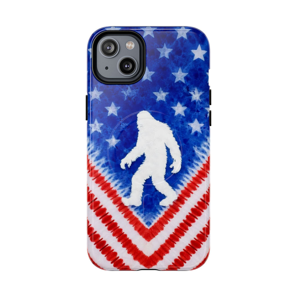 BIGFOOT FLAG RED WHITE & BLUE SWIRL MAGNETIC PHONE CASE  - TLTW2105265