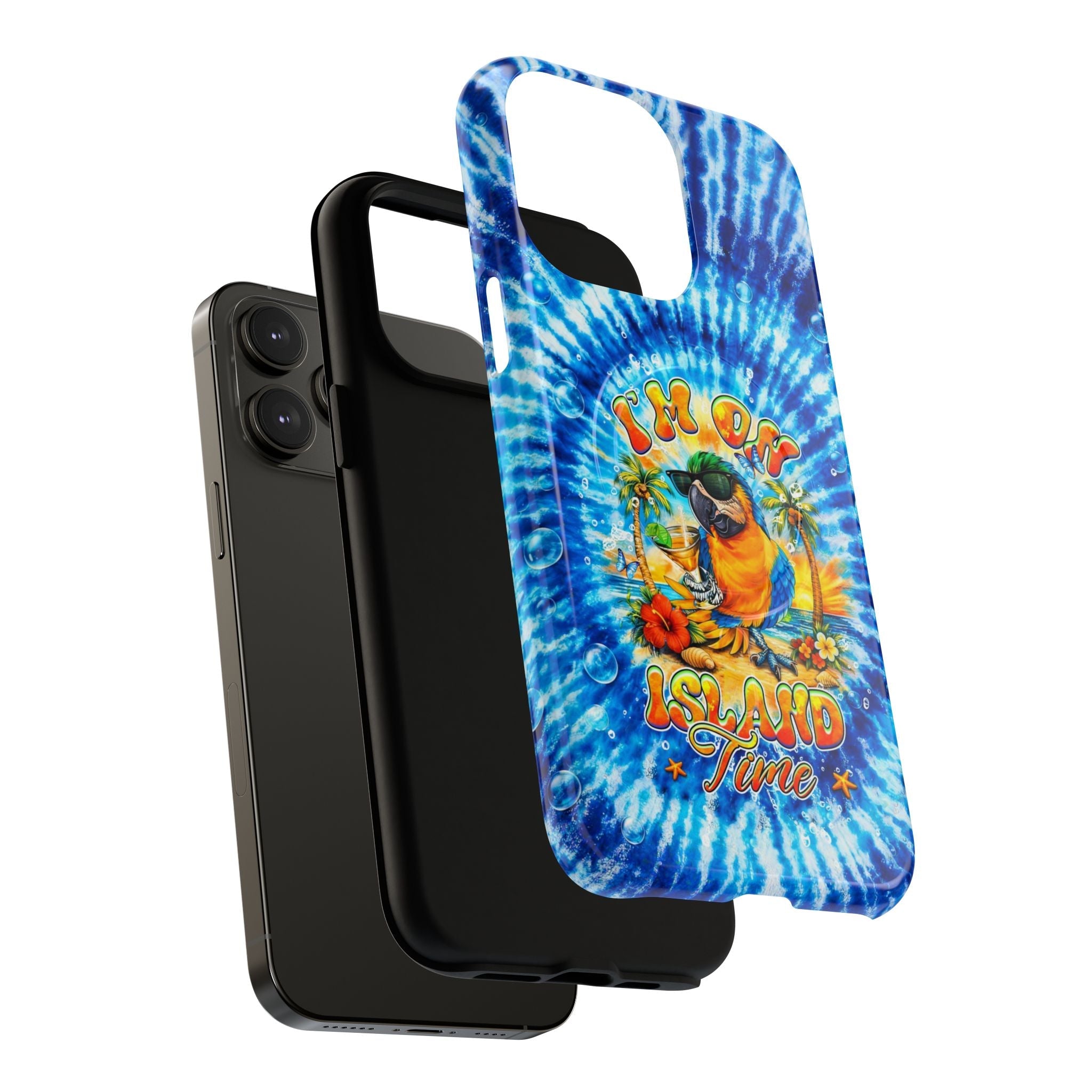I'M ON ISLAND TIME PARROT  MAGNETIC PHONE CASE  - TLHG1604261