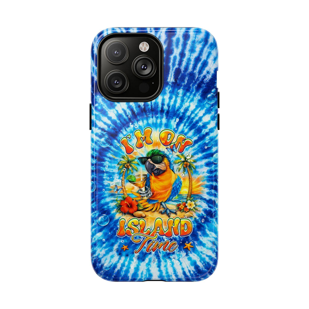I'M ON ISLAND TIME PARROT  MAGNETIC PHONE CASE  - TLHG1604261
