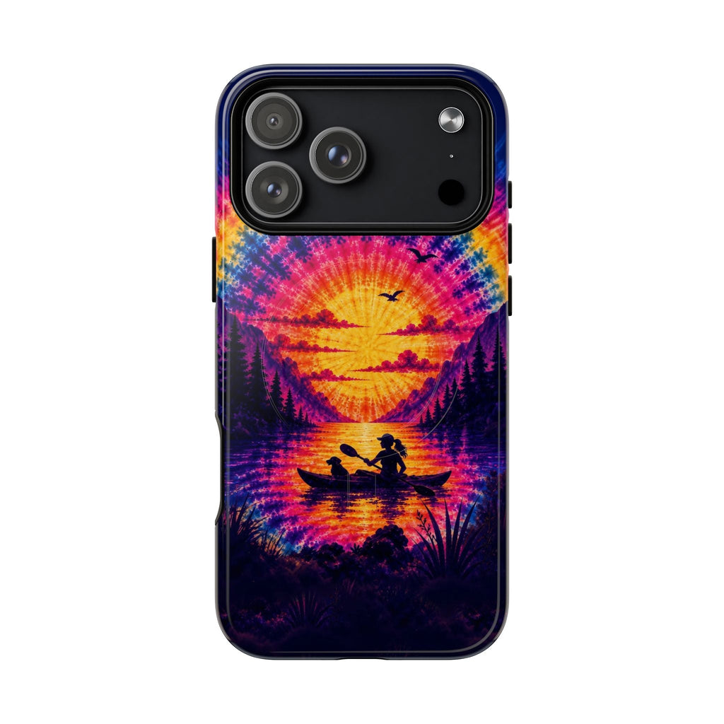 KAYAK LAKE DAY WITH DOG SUNSET MAGNETIC PHONE CASE - TLHG2406262