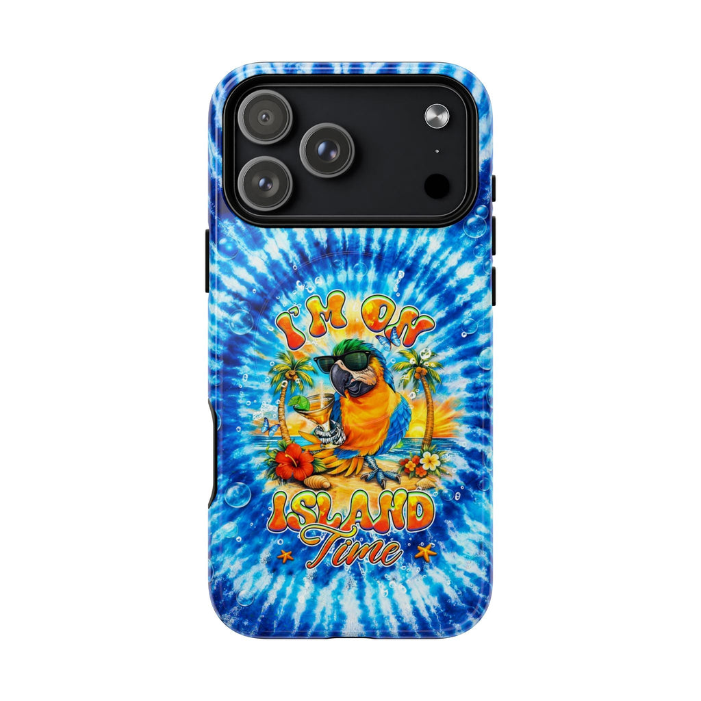 I'M ON ISLAND TIME PARROT  MAGNETIC PHONE CASE  - TLHG1604261