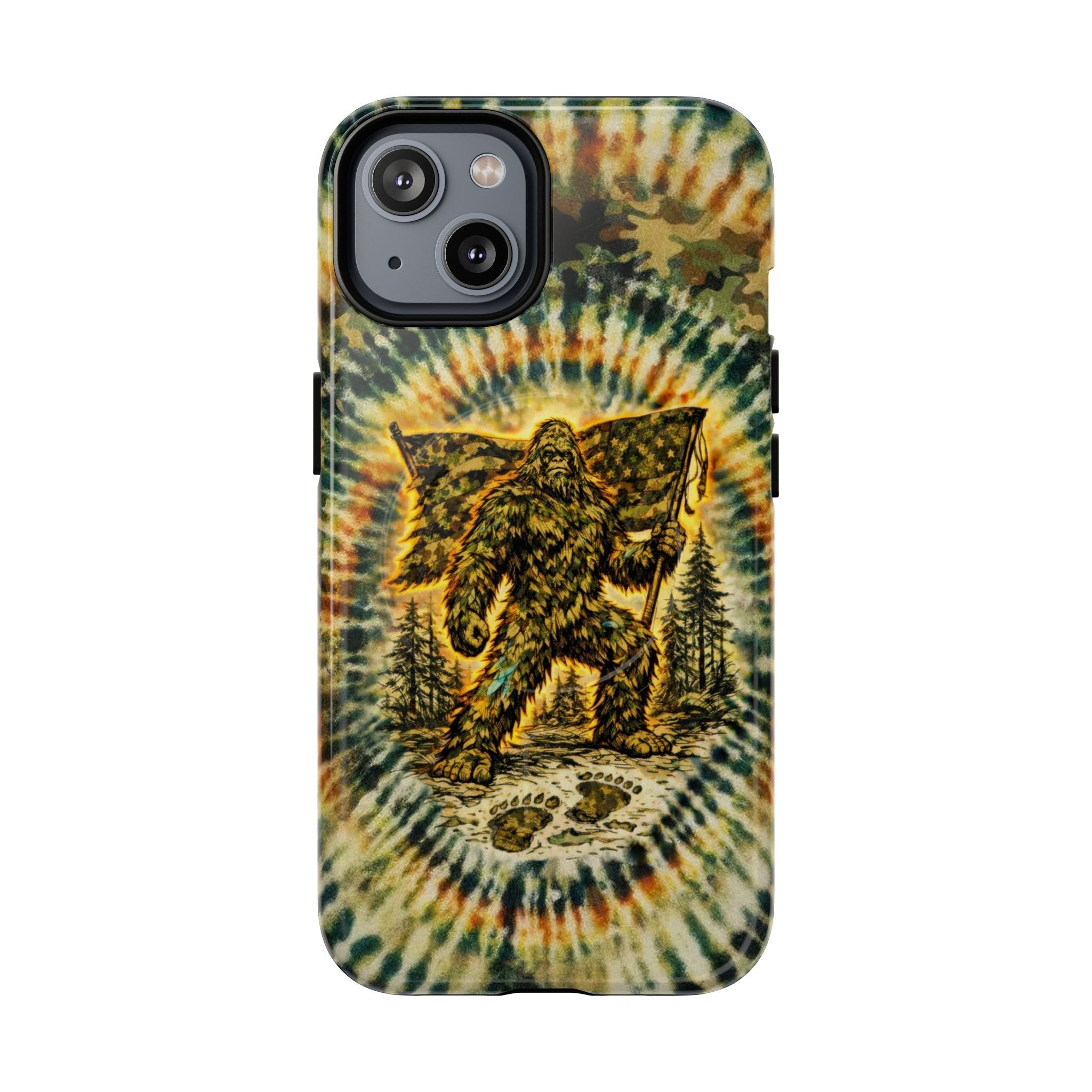 BIGFOOT WITH FLAG CAMOUFLAGE MAGNETIC  PHONE CASE  - TLTW0705262