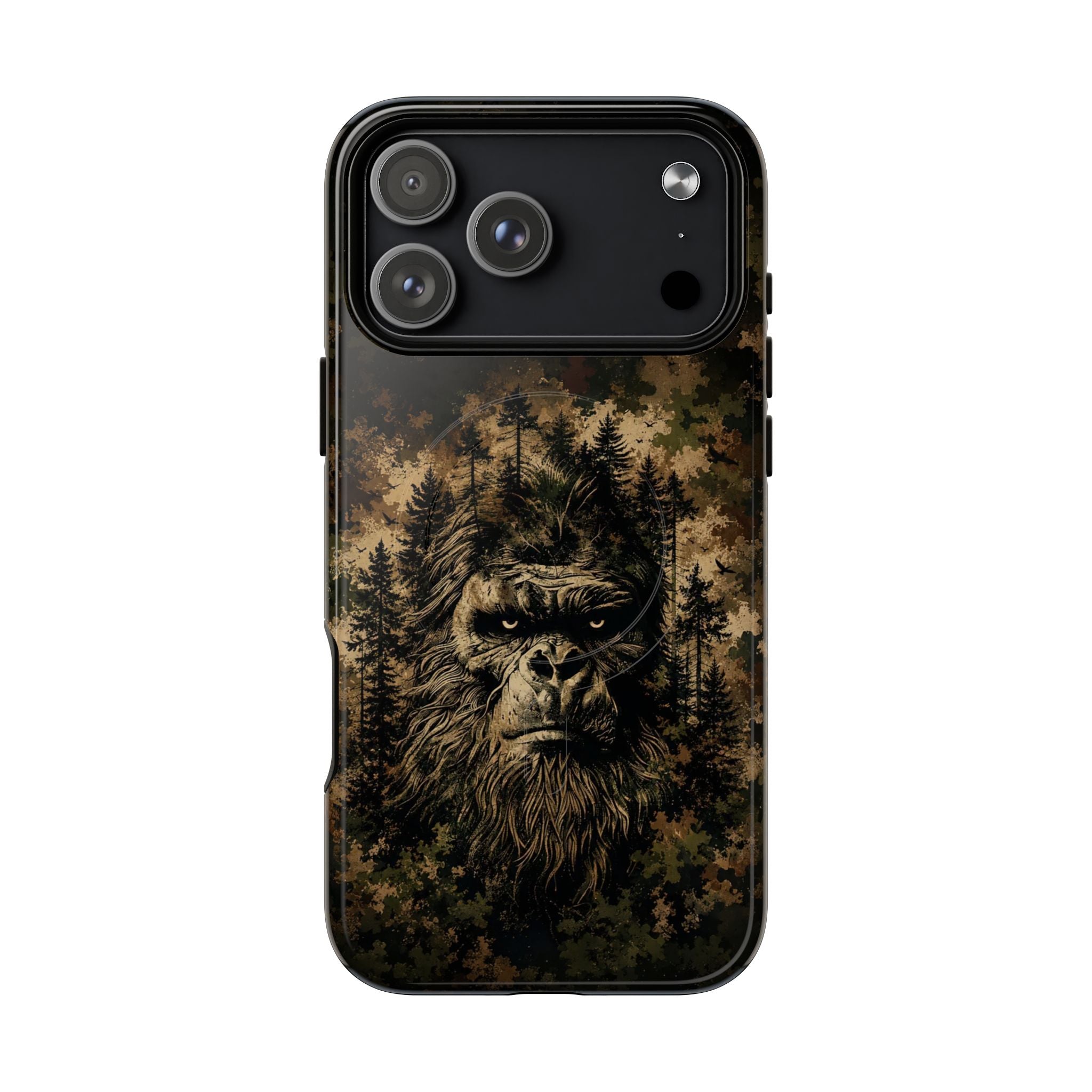 BIGFOOT IN THE FOREST CAMOUFLAGE MAGNETIC PHONE CASE  - TLNT2105264
