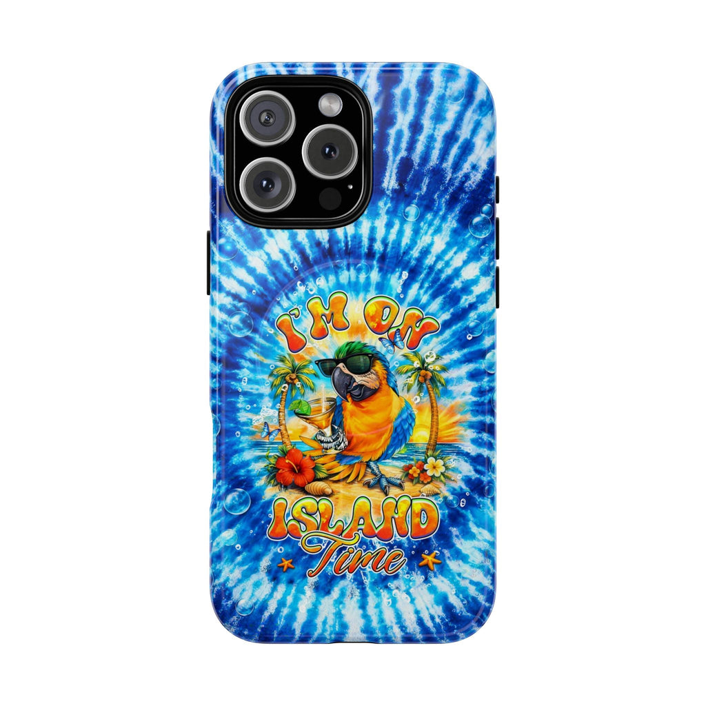 I'M ON ISLAND TIME PARROT  MAGNETIC PHONE CASE  - TLHG1604261