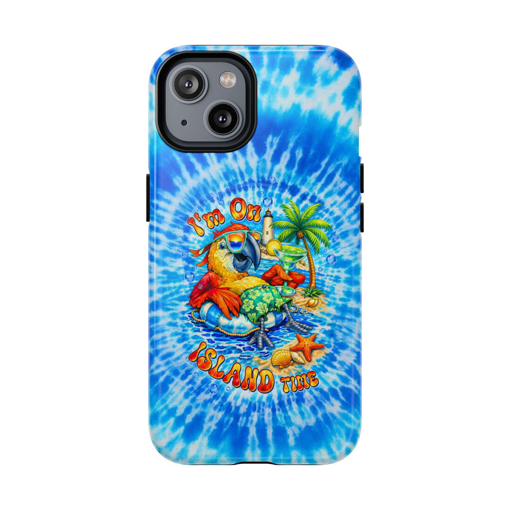 I'M ON ISLAND TIME PARROT SWIRL MAGNETIC PHONE CASE   - TLTW1304262