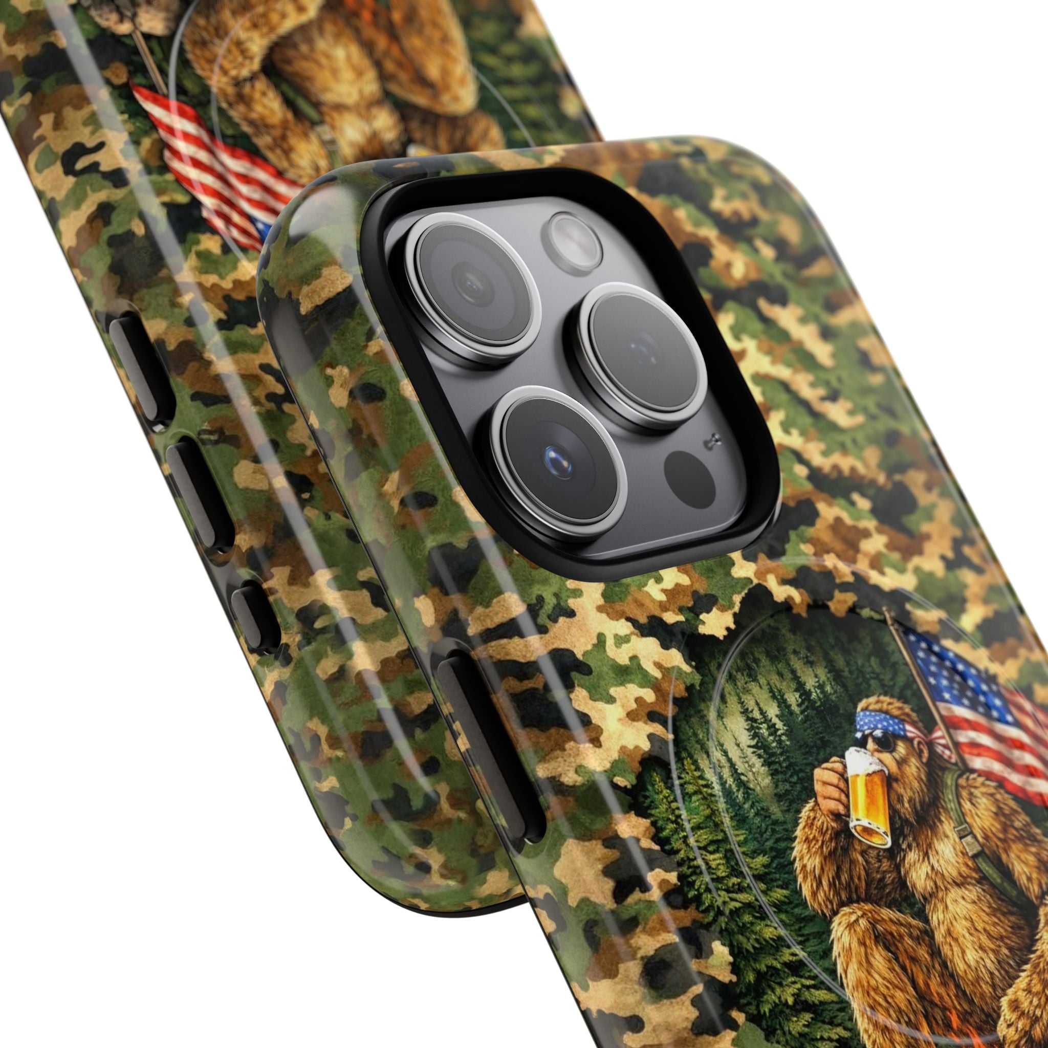 BIGFOOT CAMPFIRE CAMOUFLAGE MAGNETIC PHONE CASE   - TLHN1604264