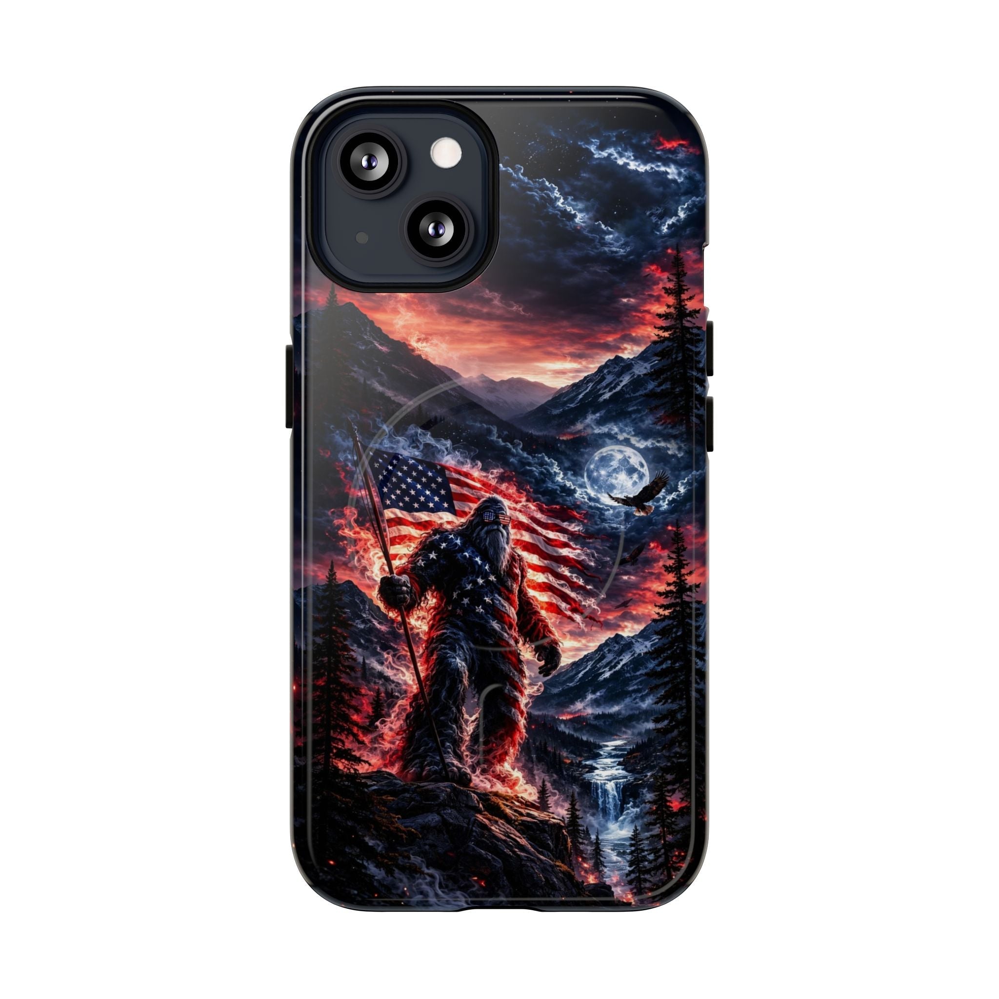 BIGFOOT WITH FLAG MAGNETIC  PHONE CASE - TLHG0405266