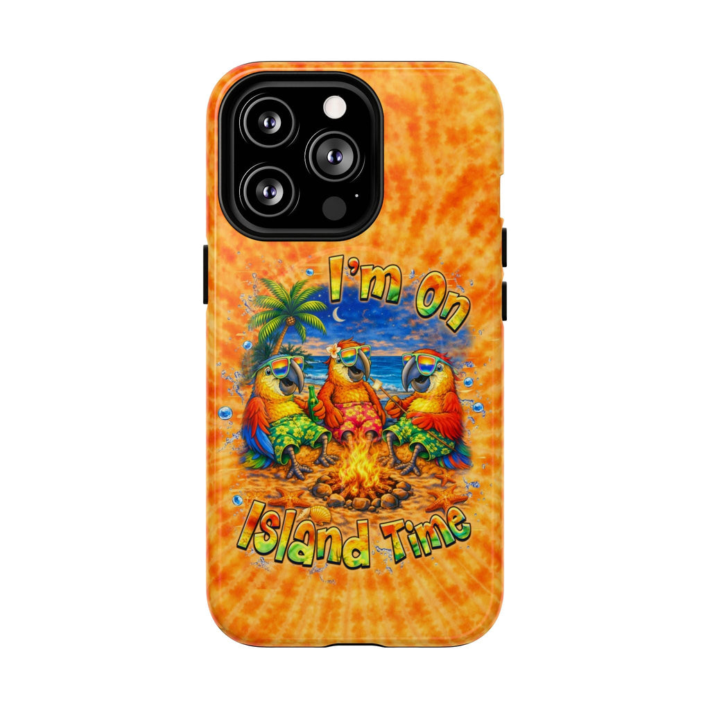 I'M ON ISLAND TIME PARROT SWIRL MAGNETIC  PHONE CASE  - TLHN1405264