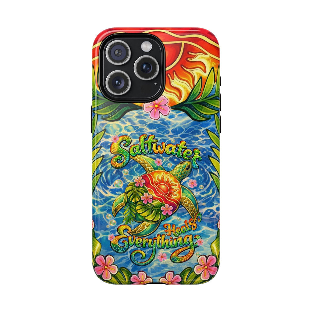 SALTWATER HEALS EVERYTHING TURTLE MAGNETIC PHONE CASE - TLNT1704262