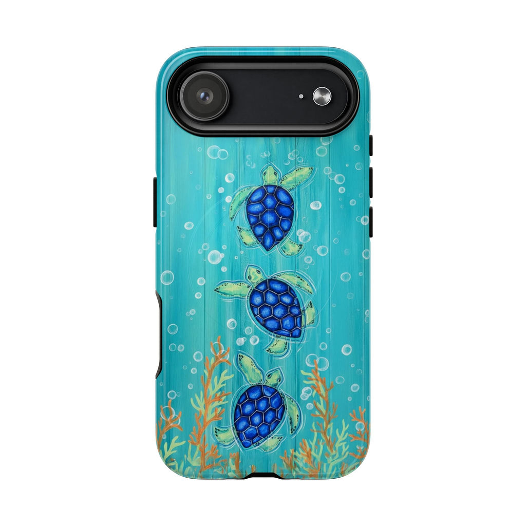 THREE SEA TURTLE MAGNETIC PHONE CASE  - TLTW2804264