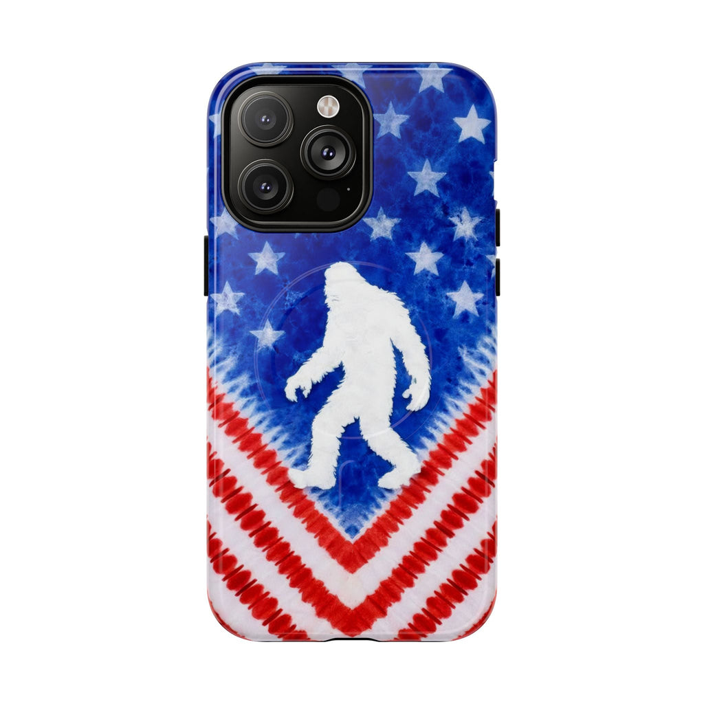 BIGFOOT FLAG RED WHITE & BLUE SWIRL MAGNETIC PHONE CASE  - TLTW2105265