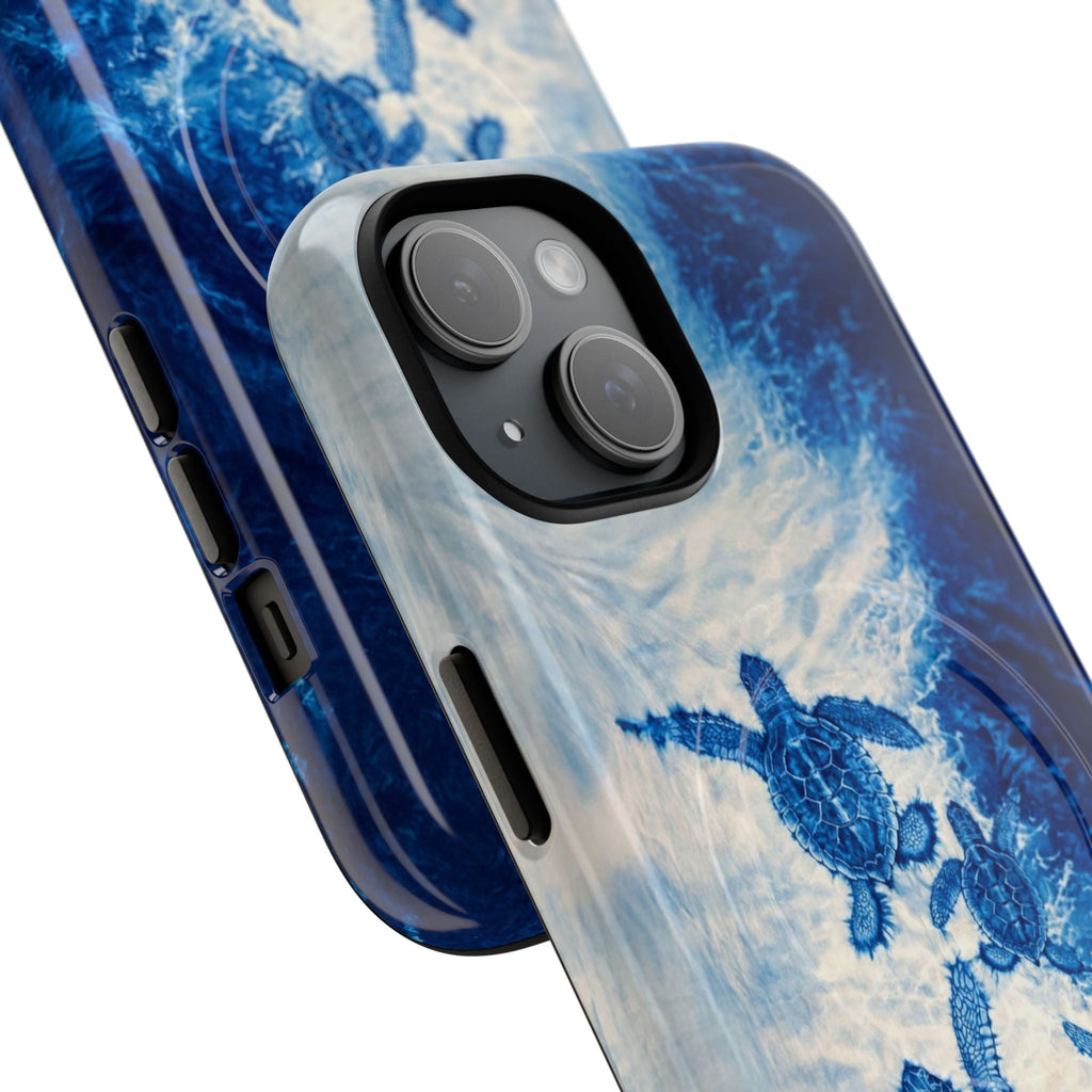 SEA TURTLE FAMILY WAVES MAGNETIC PHONE CASE  - TLTW1704264