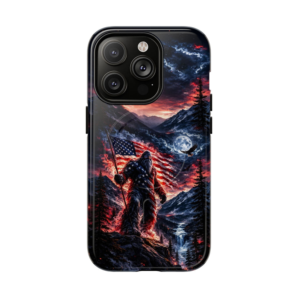 BIGFOOT WITH FLAG MAGNETIC  PHONE CASE - TLHG0405266