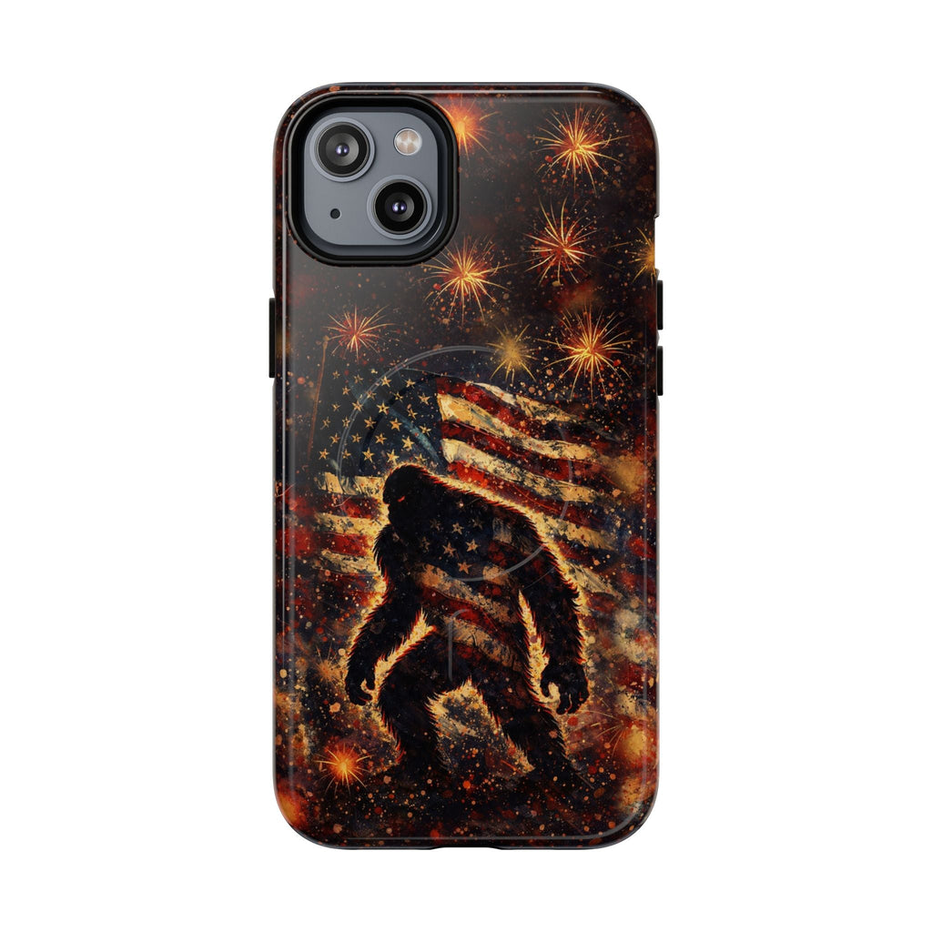 BIGFOOT STARS AND STRIPES GRUNGE ART MAGNETIC  PHONE CASE  - TLHN2004264
