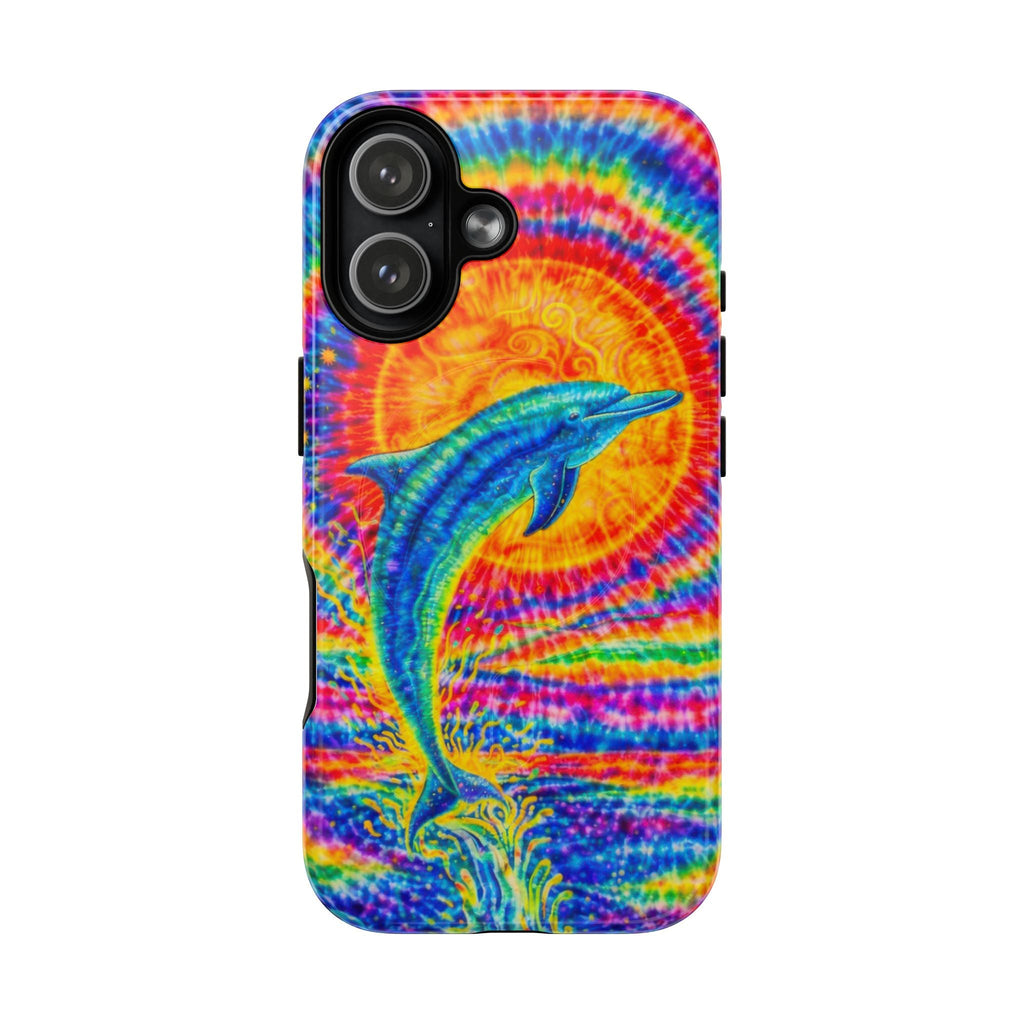 DOLPHIN SUN COLORFUL SWIRL MAGNETIC  PHONE CASE  - TLTW2205261