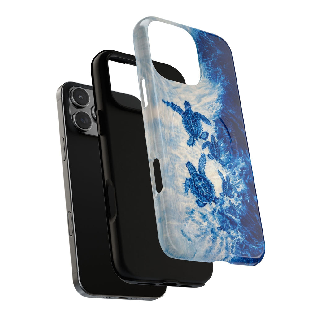 SEA TURTLE FAMILY WAVES MAGNETIC PHONE CASE  - TLTW1704264