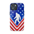 BIGFOOT FLAG RED WHITE & BLUE SWIRL MAGNETIC PHONE CASE  - TLTW2105265