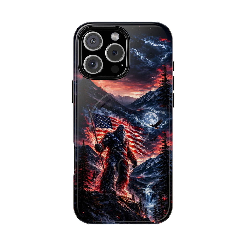 BIGFOOT WITH FLAG MAGNETIC  PHONE CASE - TLHG0405266