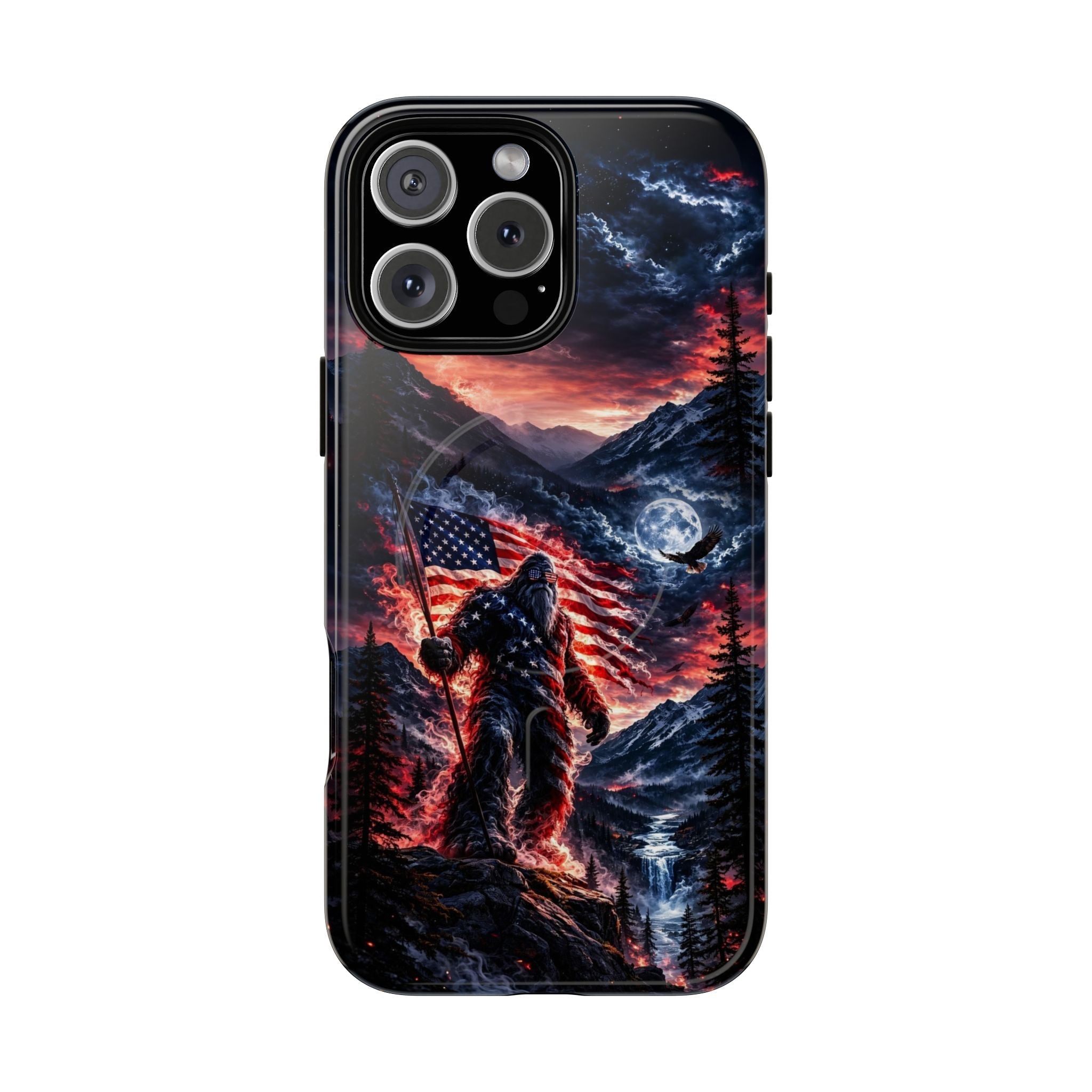 BIGFOOT WITH FLAG MAGNETIC  PHONE CASE - TLHG0405266