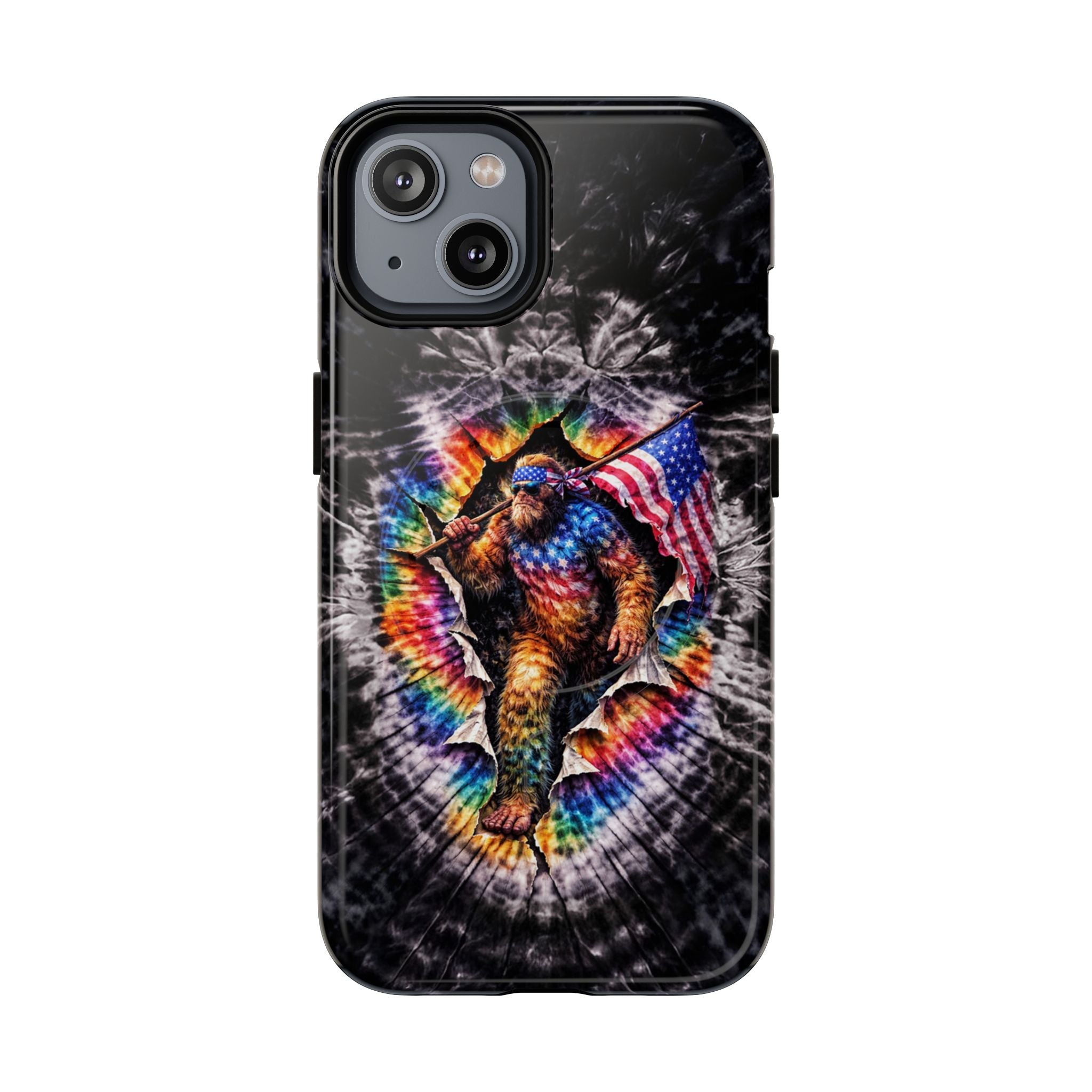 BIGFOOT WITH FLAG SWIRL MAGNETIC  PHONE CASE  - TLTW1905264
