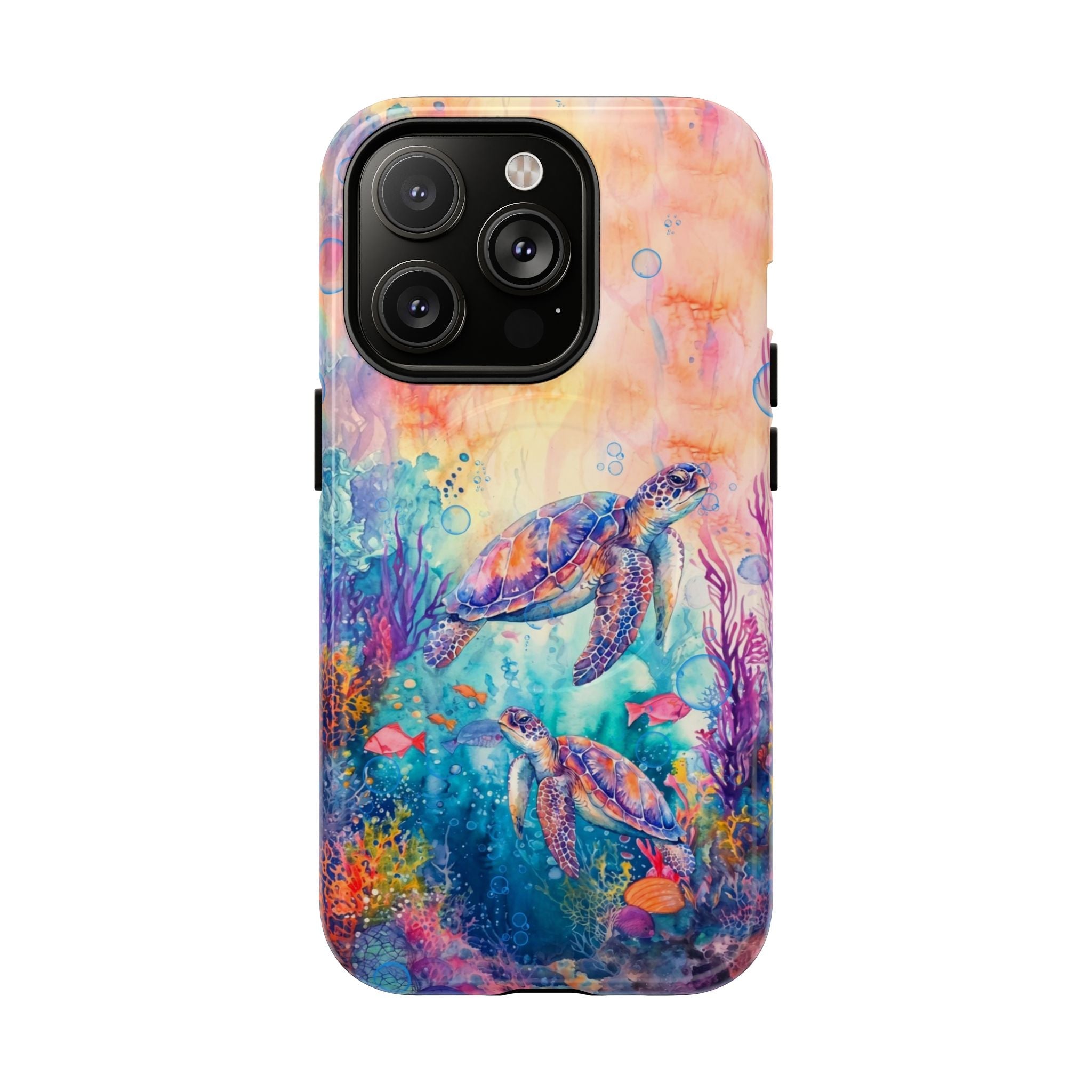 TWO SEA TURTLES UNDERSEA MAGNETIC PHONE CASE  - TLHN1805264