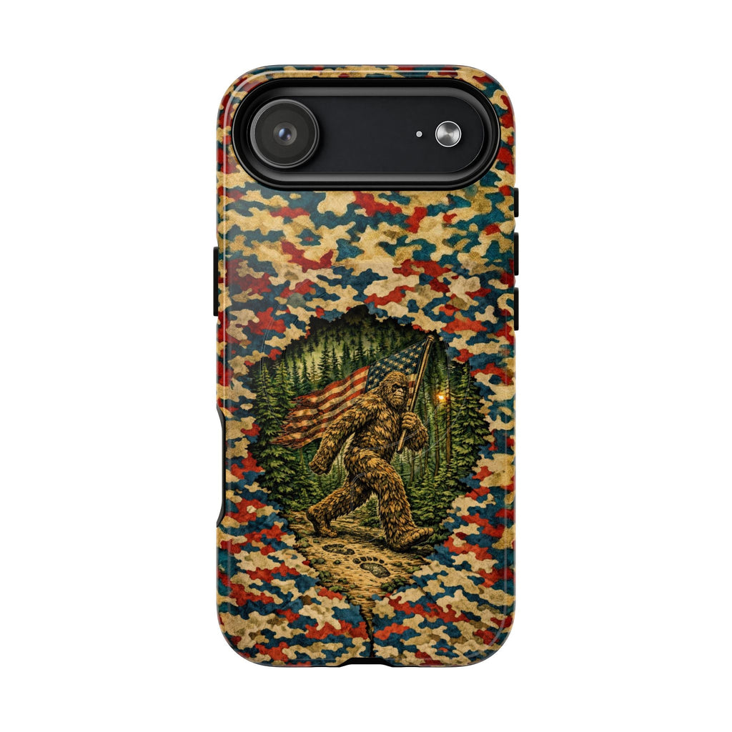 BIGFOOT WITH FLAG CAMOUFLAGE MAGNETIC PHONE CASE  - TLNT1305261