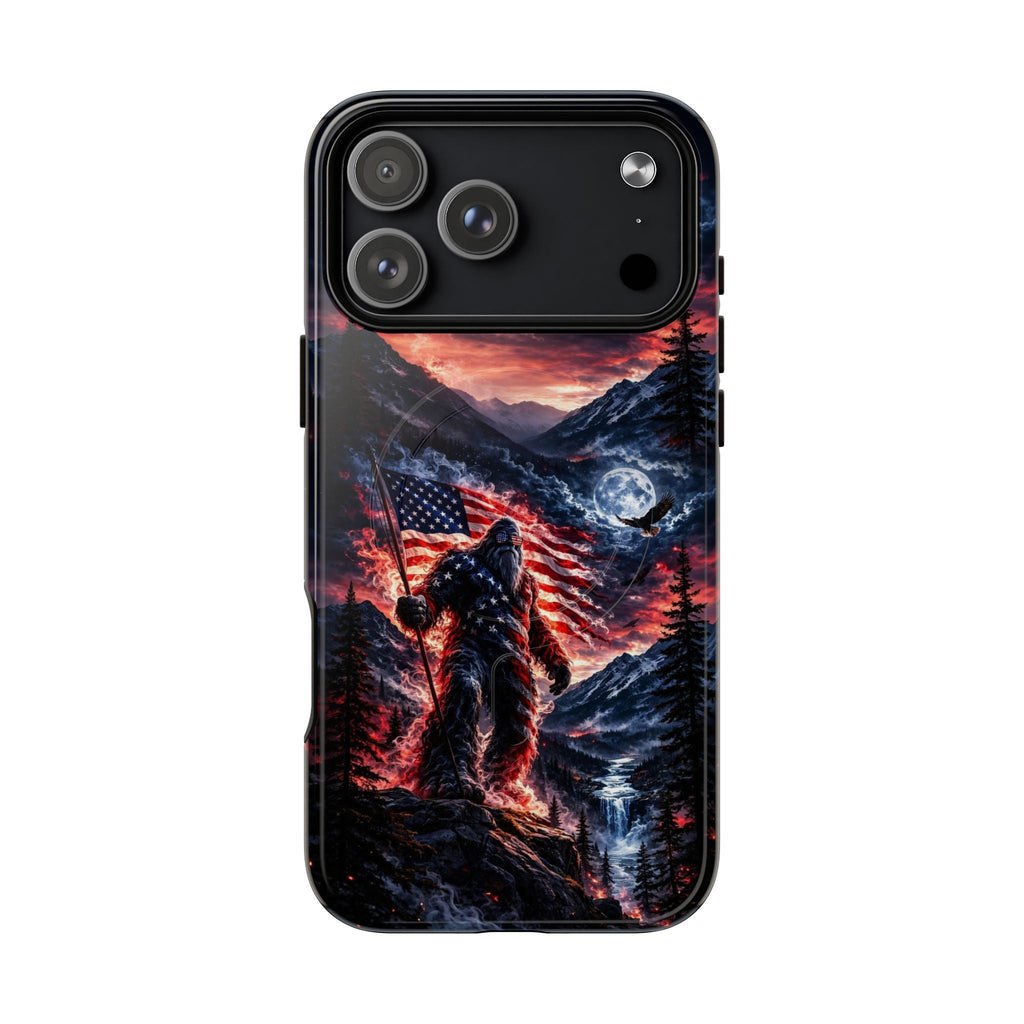 BIGFOOT WITH FLAG MAGNETIC  PHONE CASE - TLHG0405266