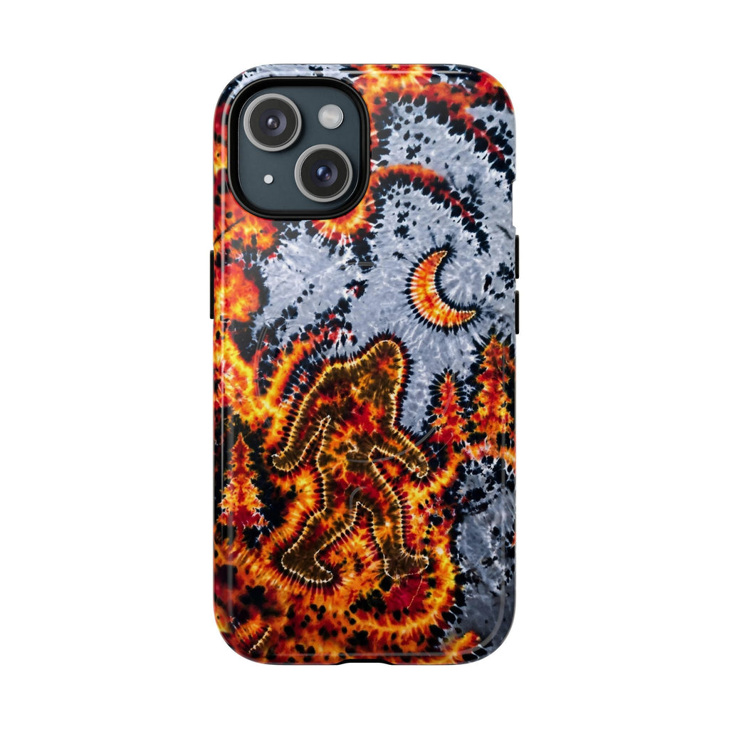 BIGFOOT IN FOREST CRESCENT MOON MAGNETIC PHONE CASE  - TLHG2805264